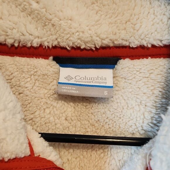 Columbia Women's Red Plaid Fleece Lined Jacket Coat Ladies Size Small NICE!! - Picture 5 of 13